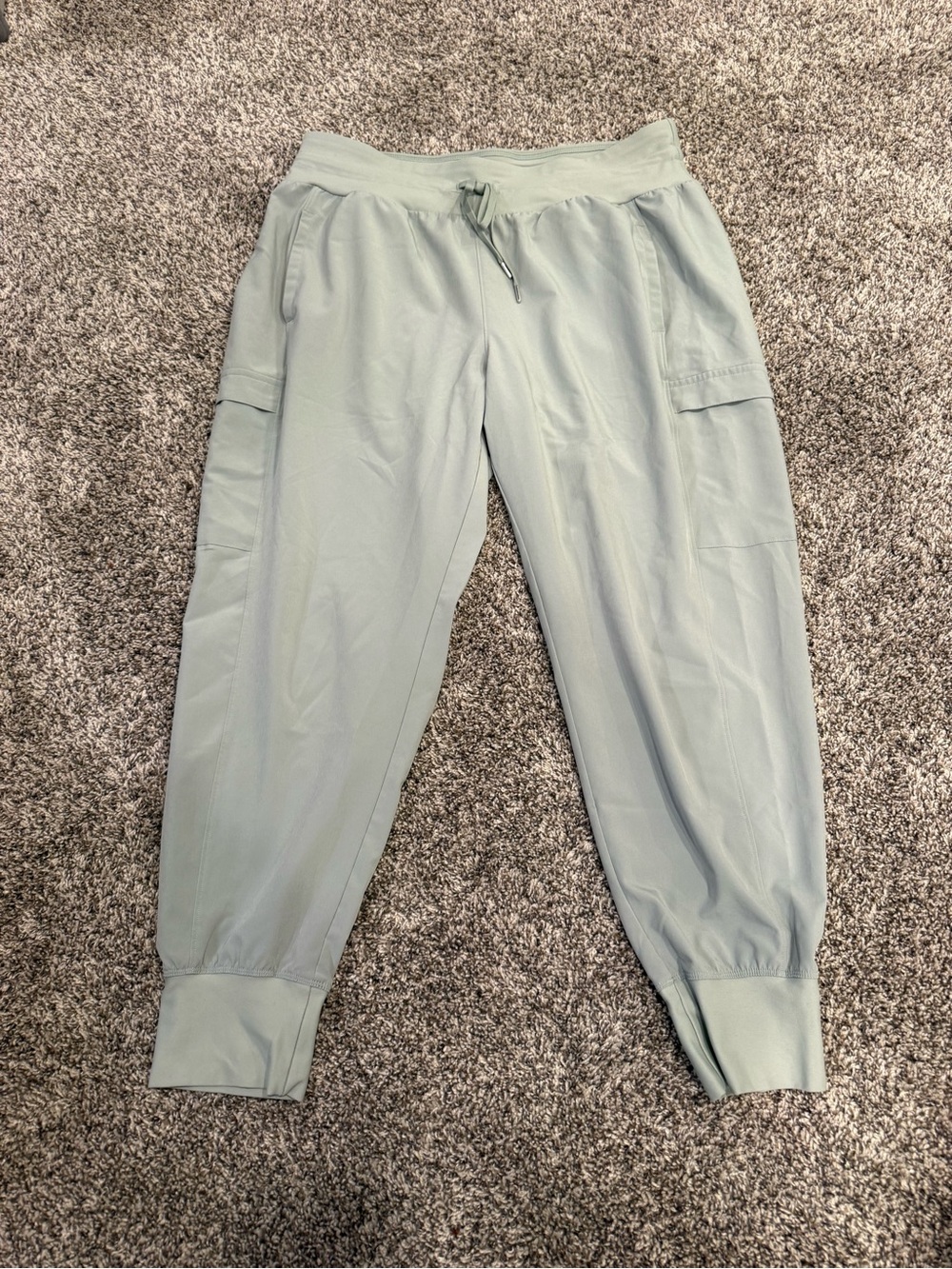CALIA Women’s Cargo Jogger Pants Large Sage Green Stretch 25” Inseam Athletic